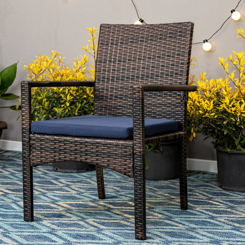 Lark Manor Mcgahan Patio Dining Armchair with Cushion & Reviews Wayfair